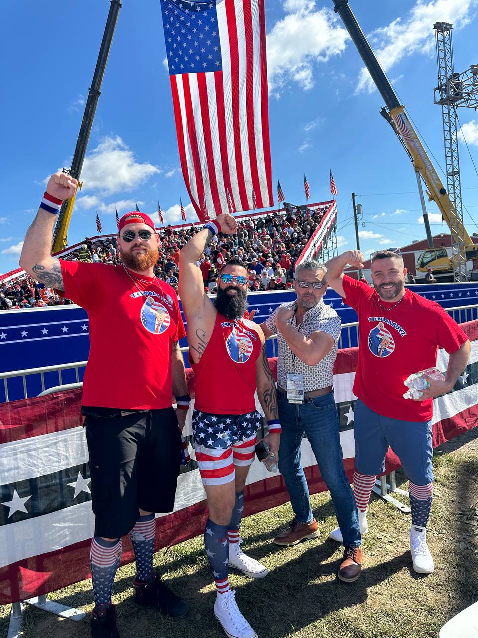 The MAGA Boyz at a Trump rally