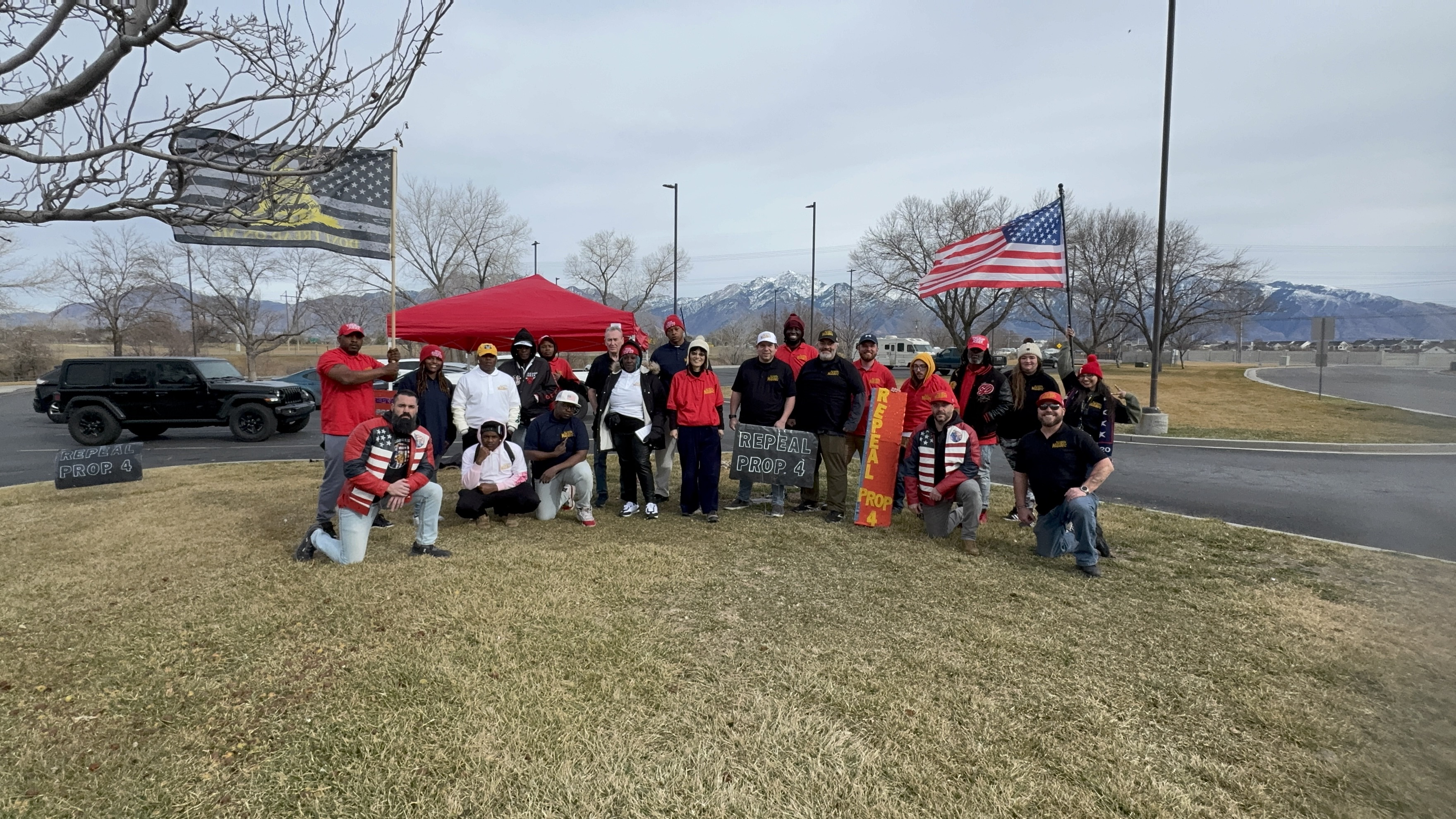 The MAGA Boyz team in Utah for the Prop 4 repeal effort