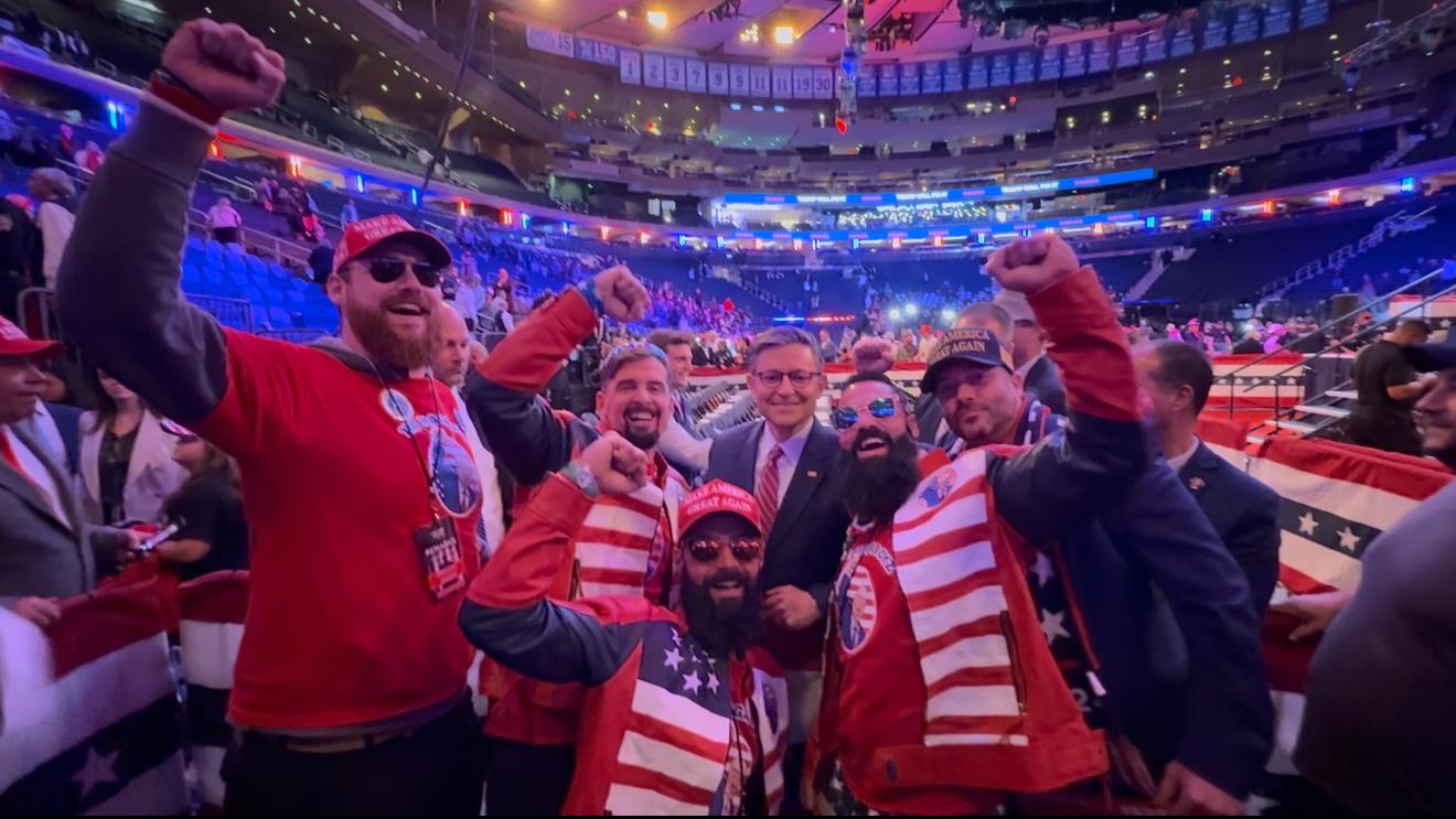 The MAGA Boyz at a Trump rally at Madison Square Garden